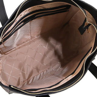 Nettie Tote W/ Pouch In Black/Fuchsia