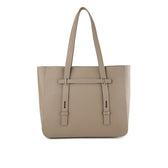 Nettie Tote W/ Pouch In Taupe/Blue
