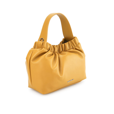 Zoe Top Handle Bag (M) In Mustard