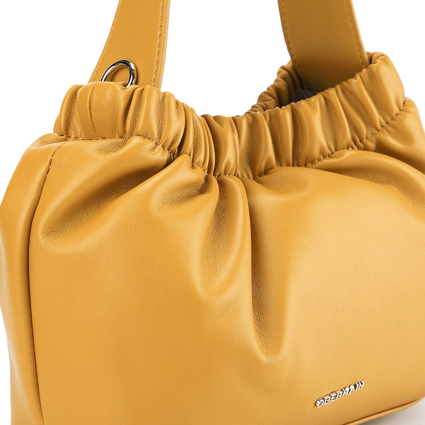 Zoe Top Handle Bag (M) In Mustard