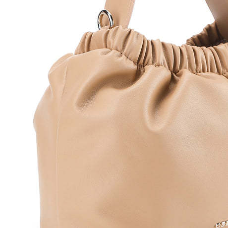 Zoe Top Handle Bag (L) In Tan