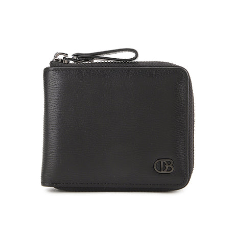 Naj Short Zip Wallet-Rfid In Black