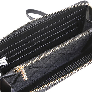 Allie Long Zip Wallet-L In Black