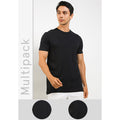 V Neck Bamboo In Black-OMW22025BK