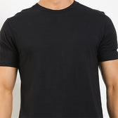 V Neck Bamboo In Black-OMW22025BK