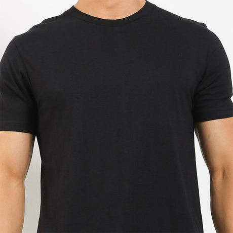 V Neck Bamboo In Black-OMW22025BK