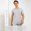 V Neck Bamboo In Gray