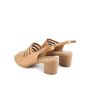 Obermain Sandal Wanita Heels Regina Claire In Brown